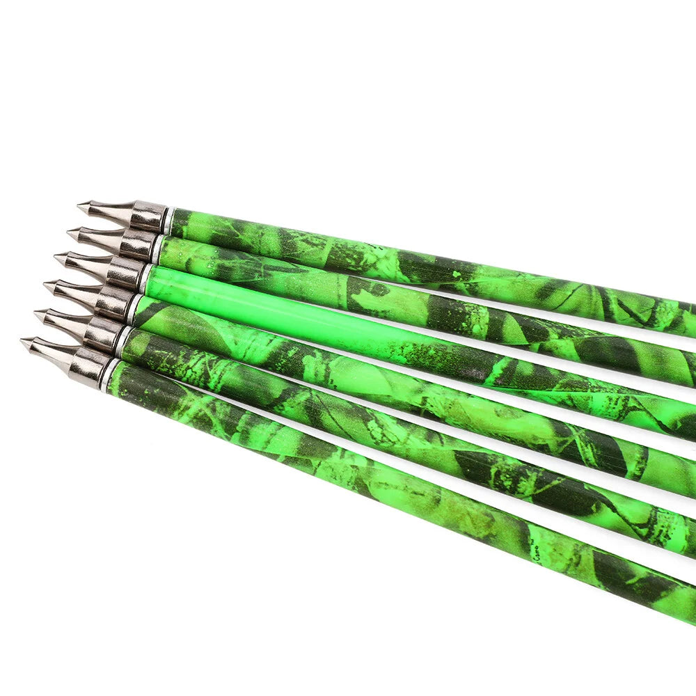 Carbon Arrows 30 Inch Spine 500 ID6.2mm with 2 Inch Rubber Feathers Removable Tips for Compound Recurve Bow Hunting Shooting