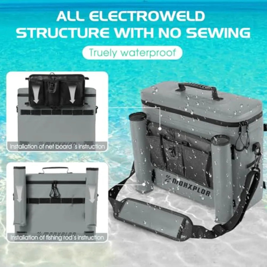 Kayak CoolerWaterproof Kayak Seat Back Cooler for Kayaking Kayak Accessories Cooler Bag Protable Ice Chest Beach Cooler Travel
