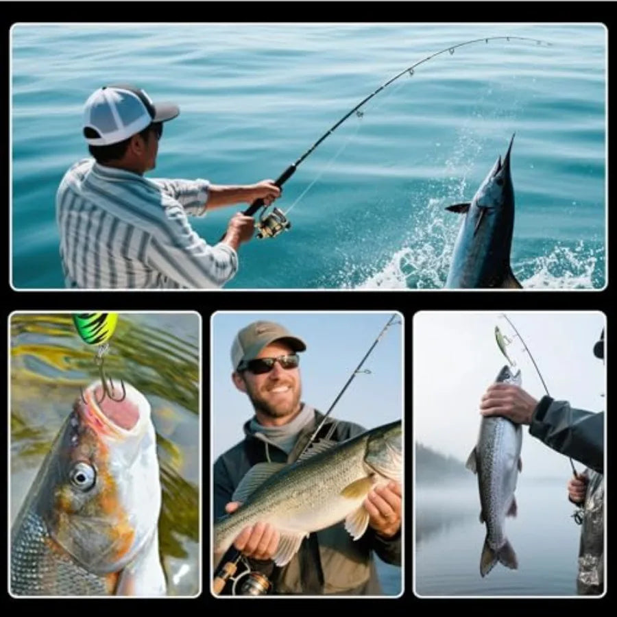 Treble Fishing Hooks for Lures, High Carbon Steel, Silver, 2X Strong Sharp Barbed Round Bend, Freshwater Saltwater Use
