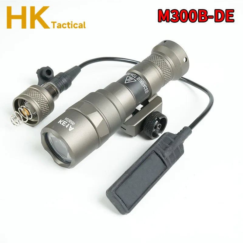SF M600 M300 Series Tactical Flashlight M600B M300B LED White Light Fit 20MM Rail Rifle Scout Light 500 LM Outdoor Flashlight
