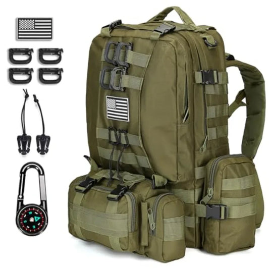 Large Military Tactical Backpack for Men, 40-50L Backpacks for Women, Bug out Bag 3 Days Pack Bags Rucksack with Molle System