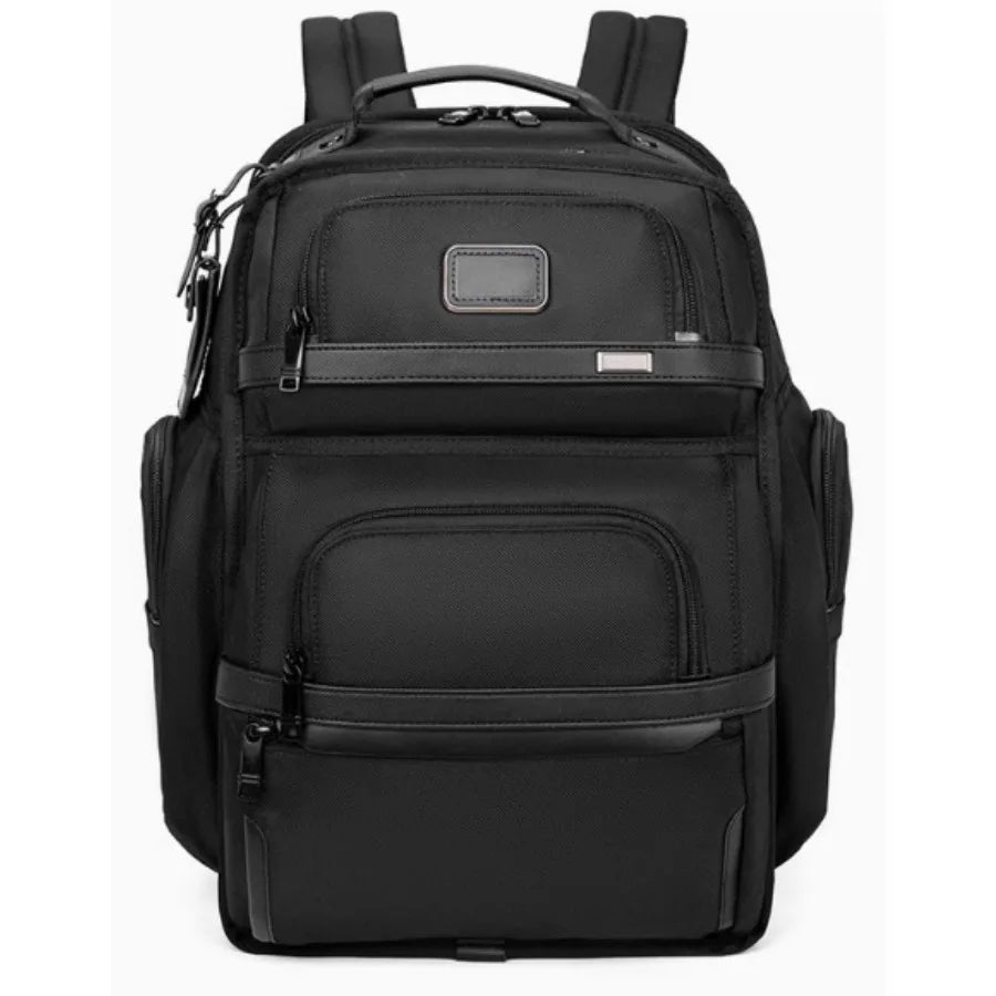 【New Arrival】Black Multi-Pocket Business Laptop Backpack, Water Resistant Professional Travel Daypack, Durable Office & Commute Bag for Men