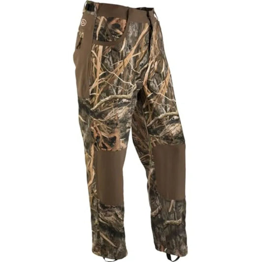 Drake MST Jean Cut Wader Pant for wetland hunting, durable nylon shell with waterproof breathable membrane, olive green, articu