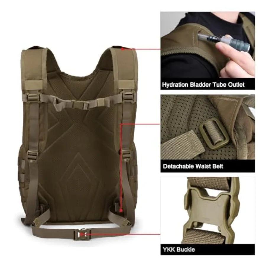 25L Tactical Backpacks with 2.5 Liter Hydration Bladder