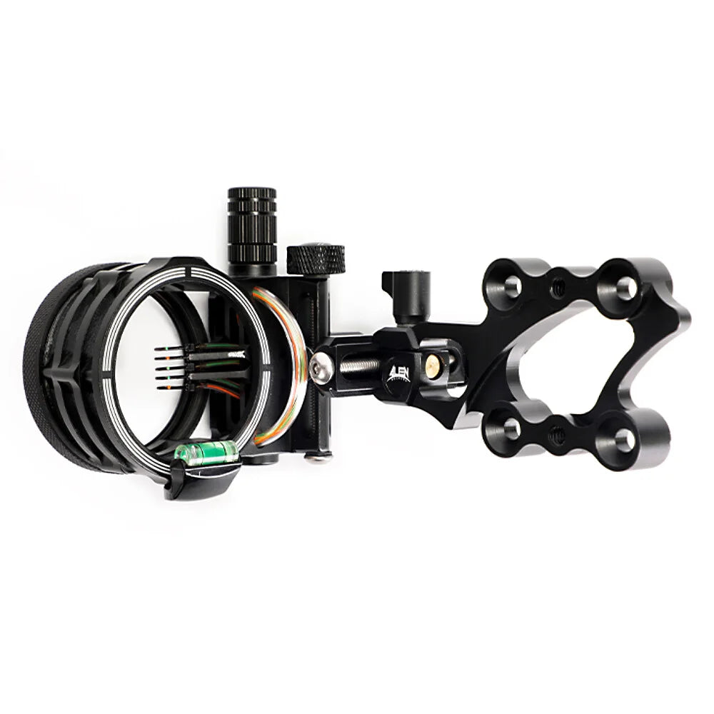 Archery 5-Pin Sight Shockproof Armored Casing with Rubber Bushing Dampeners for High Recoil Bows and Rainy Muddy Field Shooting Conditions