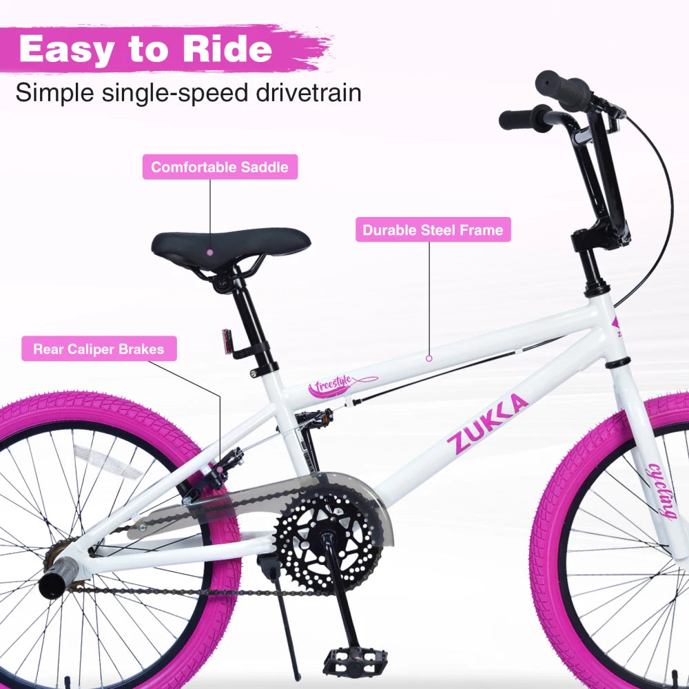 Ye Freestyle 20-Inch Single-Speed Kids Bicycle for Boys and Girls Aged 7+