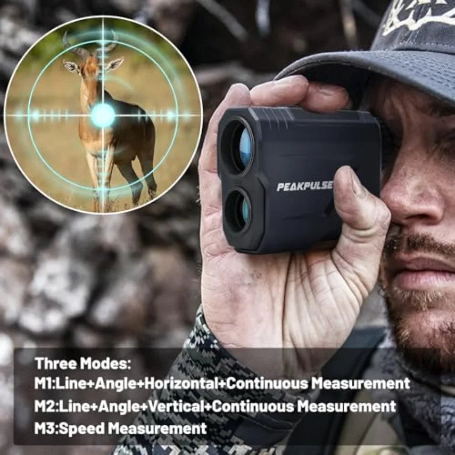 Hunting Range Finder 1700 Yards with 7X Magnification Rechargeable Angle Compensation Speed Scan for Bow Archery Clear Accuracy
