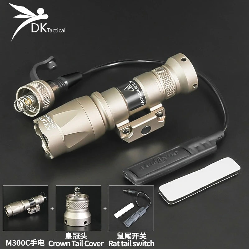 US Warehouse Tactical SF X300 X300U M600C M300 Flashlight Hunting Weapons Scout Light Airsoft Lamp Accessories Fit 20mm Rail