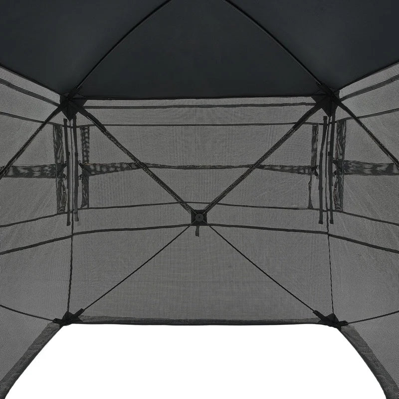 270° See-Through Pop-Up Deer Blind for 4-5 People, Portable Hunting Tent with One-Way Mesh, Carrying Bag, Ideal for Turkey and Deer Hunting