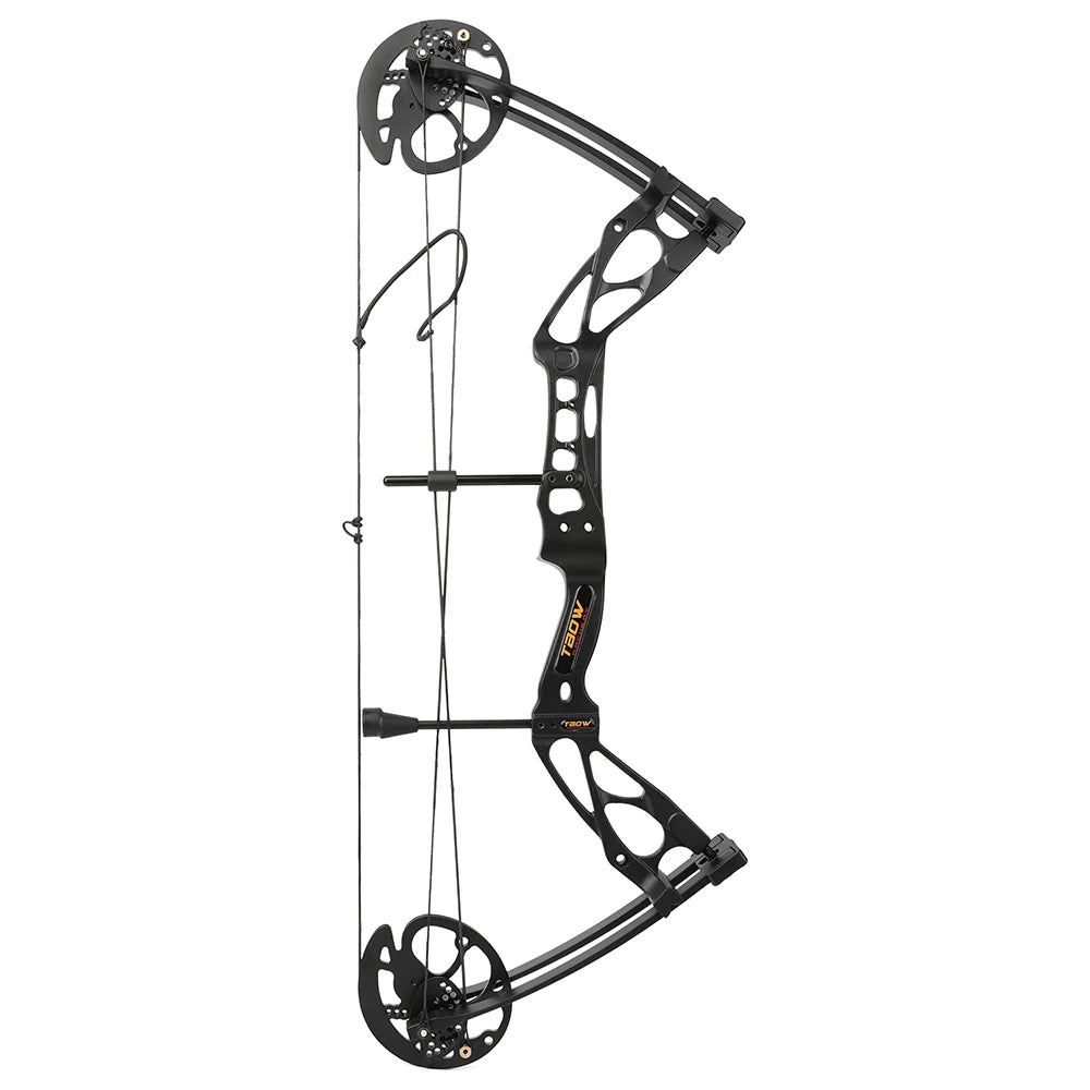 Compound Bow 0-70lbs Adjustable 80% Let-off 325fps Aluminum Alloy Riser Right Hand for Hunting Shooting Outdoor Target Practice