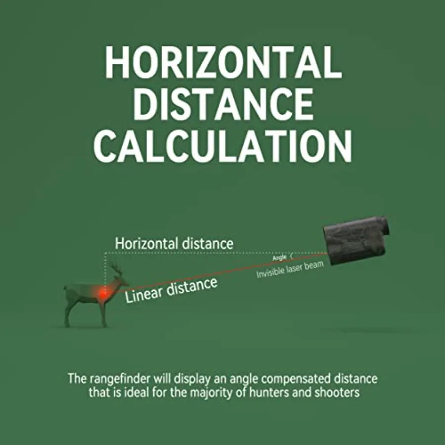 Hunting Rangefinder with Angle and Horizontal Distance 1200 Yards Laser Range Finder for Hunter