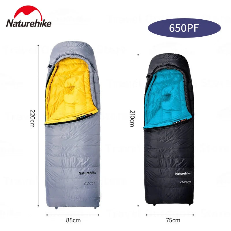 Naturehike Outdoor Down Sleeping Bag Duck Down Winter Ultralight Camping Portable Warm Envelope 650FP Aldult Down Sleeping Bag