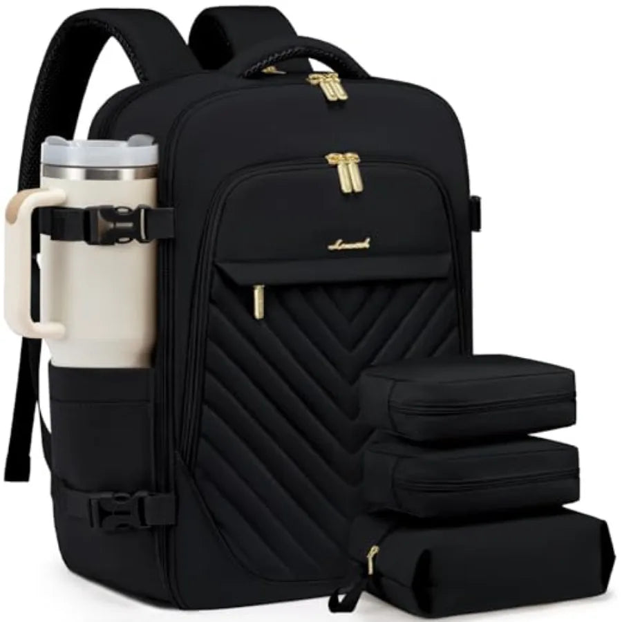 Travel Backpack for Women, TSA Personal Item Travel Bag fits 18" Laptop, Carry On Backpack for Weekender Business Hiking