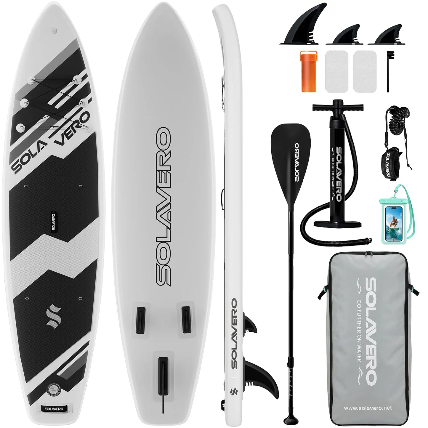 Inflatable Stand Up Paddle Board with Accessories, Wide Stable SUP Yoga Board, Non-Slip Deck, Paddle, Pump, Leash & Carry Bag for Youth & Adults