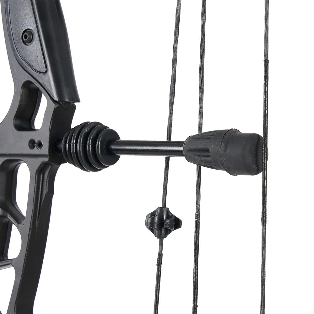 30-60lbs Compound Bow 37inchs Adjustable Hunting Bows with Sight Brush Stabilizer for Outdoor Archery Shooting