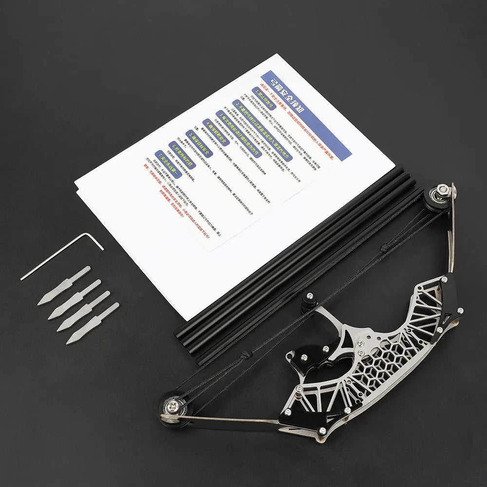 Bow and Arrow Set Mini Bow Draw Weight 9.5lbs Practice Portable Stainless Steel Practice Bow Archery Shooting Hunting Children