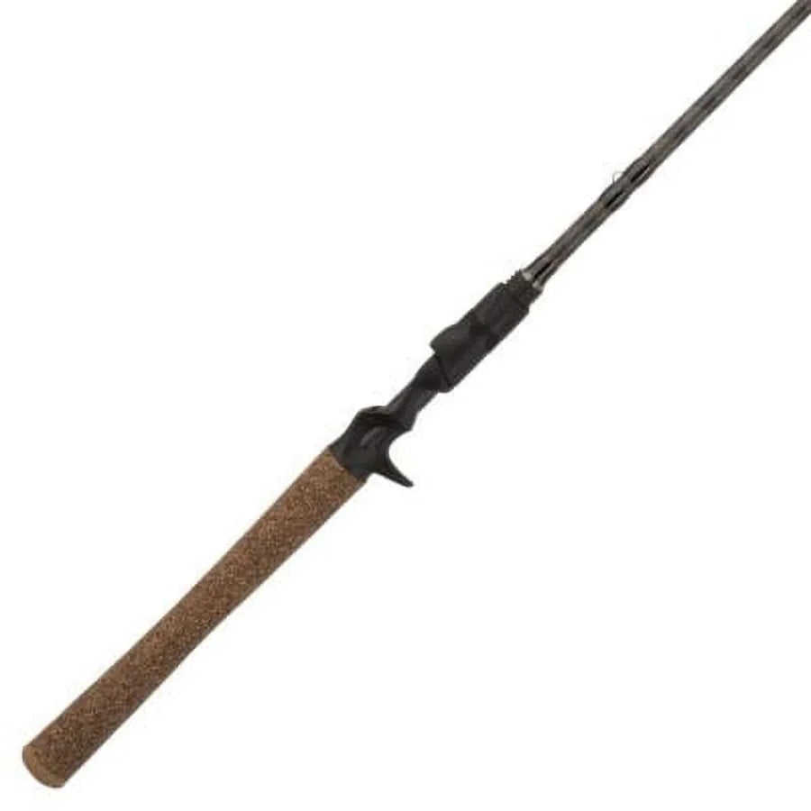 Lightning Rod Casting, 6'6 Medium Fishing Rod for freshwater fishing, graphite composite, black with blue accents, ultra-sensit