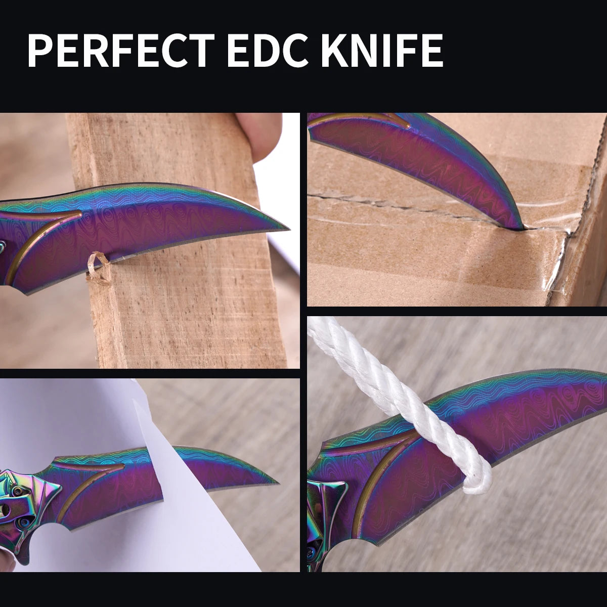 Sharp Stainless Steel Pocket Knife: Men's Tactical Folding EDC Multi-ToolFruit knife with cool unique design. Great for camping, hiking, exploring, daily use, fishing. Perfect gift for Valentine Day, Father Day, etc.