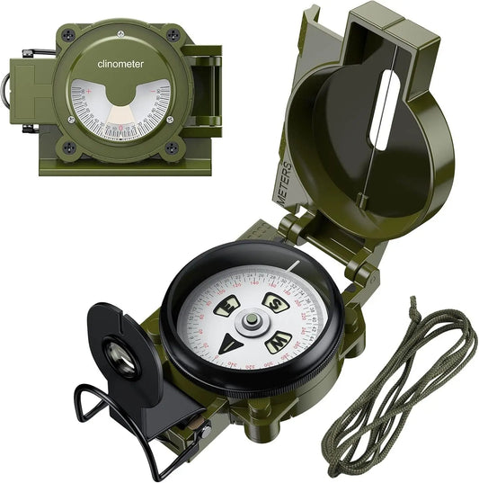 Professional Military Compass,3000 Gauss,Waterproof,with Carry Bag,for Navigation,Hiking,Camping,Hunting.