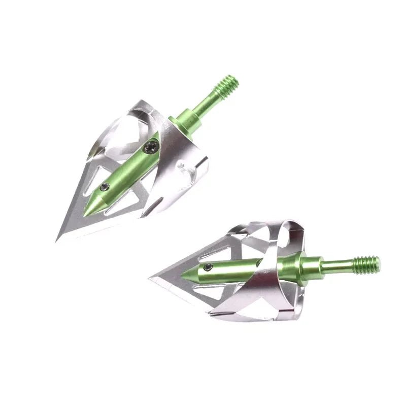 3XHunting Broadheads, 360 Cuting Archery Broadhead 100 Grain Screw-in Arrow Tip