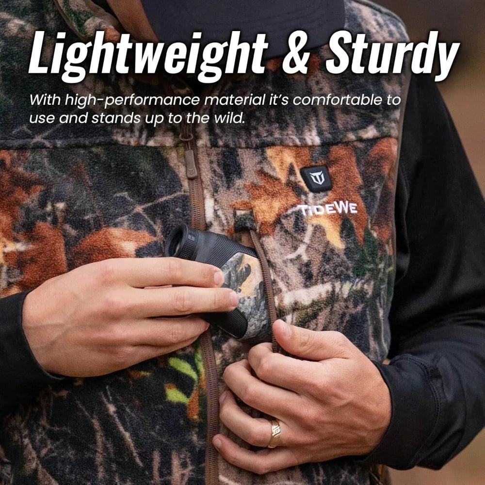 TIDEWE Hunting Rangefinder with Rechargeable Battery, 700/1000Y Camo Laser Range Finder 6X Magnification