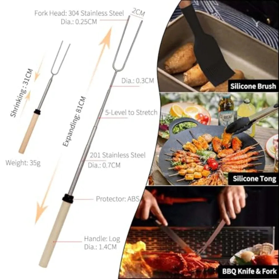 Silicone Camping Cooking Set Car Camping Essentials Cooking Kitchen Set, RV Camping Cookware Must Haves Gifts Camping Cooking E