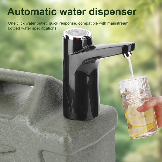 Electric Water Pump USB Rechargeable Portable Water Dispenser One Key Switch Wireless Water Pumping Device for Outdoor Camping