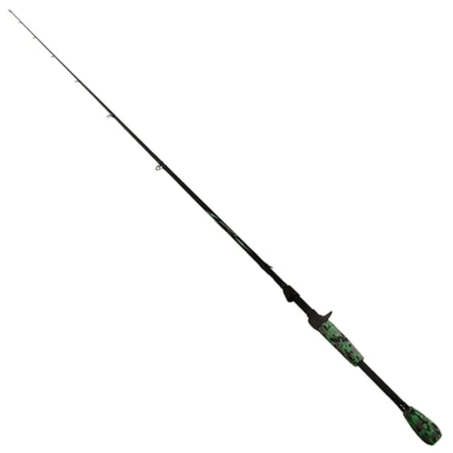 AMP Casting Rod, 7' Medium Heavy Fishing Rod for freshwater bass fishing, graphite composite construction, matte black finish,