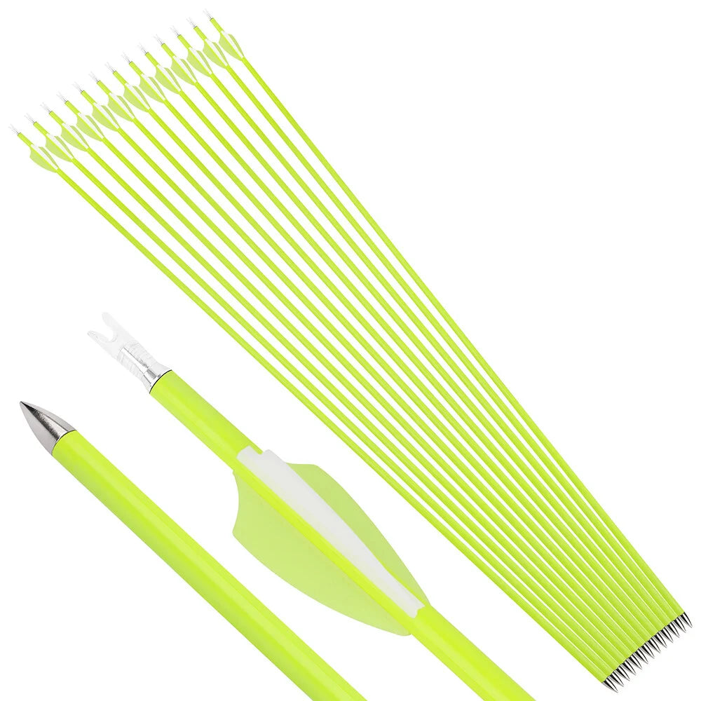 30" Archery Carbon Arrows SP1500 Vanes Tips Outdoor Practice Competition Beginner Compound Bow Recurve Bow Longbow Tranditional