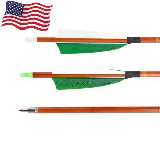 Archery Mixed Carbon Arrows Turkey Feather SP500 High Strength 100Grain Arrowhead Arrows ID6.2mm Recurve Compound Bow Shooting