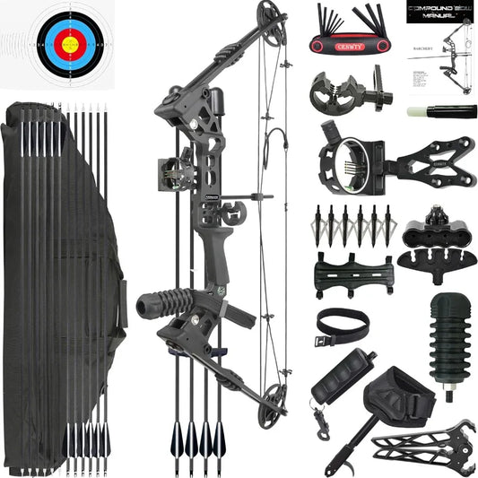 Archery Compound Bow Set 2070 LBS Draw Length 2430 up to IBO 320 fps Hunting Compound Bow with All Accessories for Archery Hunt