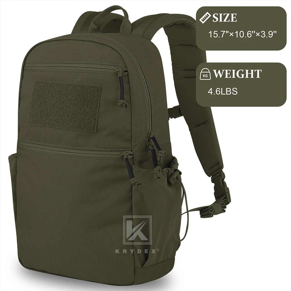 KRYDEX 14L 500D Tactical Daypack Outdoor Hiking EDC Backpack Bag Travel Lightweight Waterproof Backpack