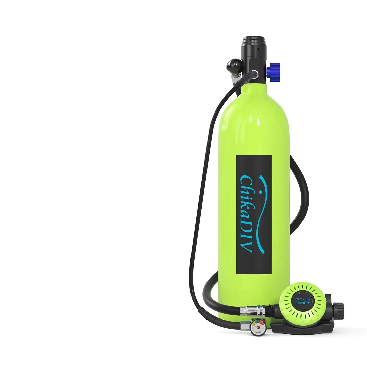 ChikaDIV S700 Mini Scuba Tank 1.9L Portable Diving Tank Reusable Scuba Pony Bottle Backup Dive Air Cylinder up to 30 Minutes