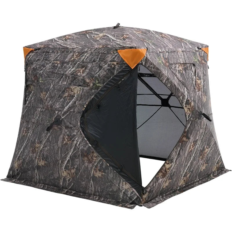 270° See-Through Pop-Up Deer Blind for 4-5 People, Portable Hunting Tent with One-Way Mesh, Carrying Bag, Ideal for Turkey and Deer Hunting