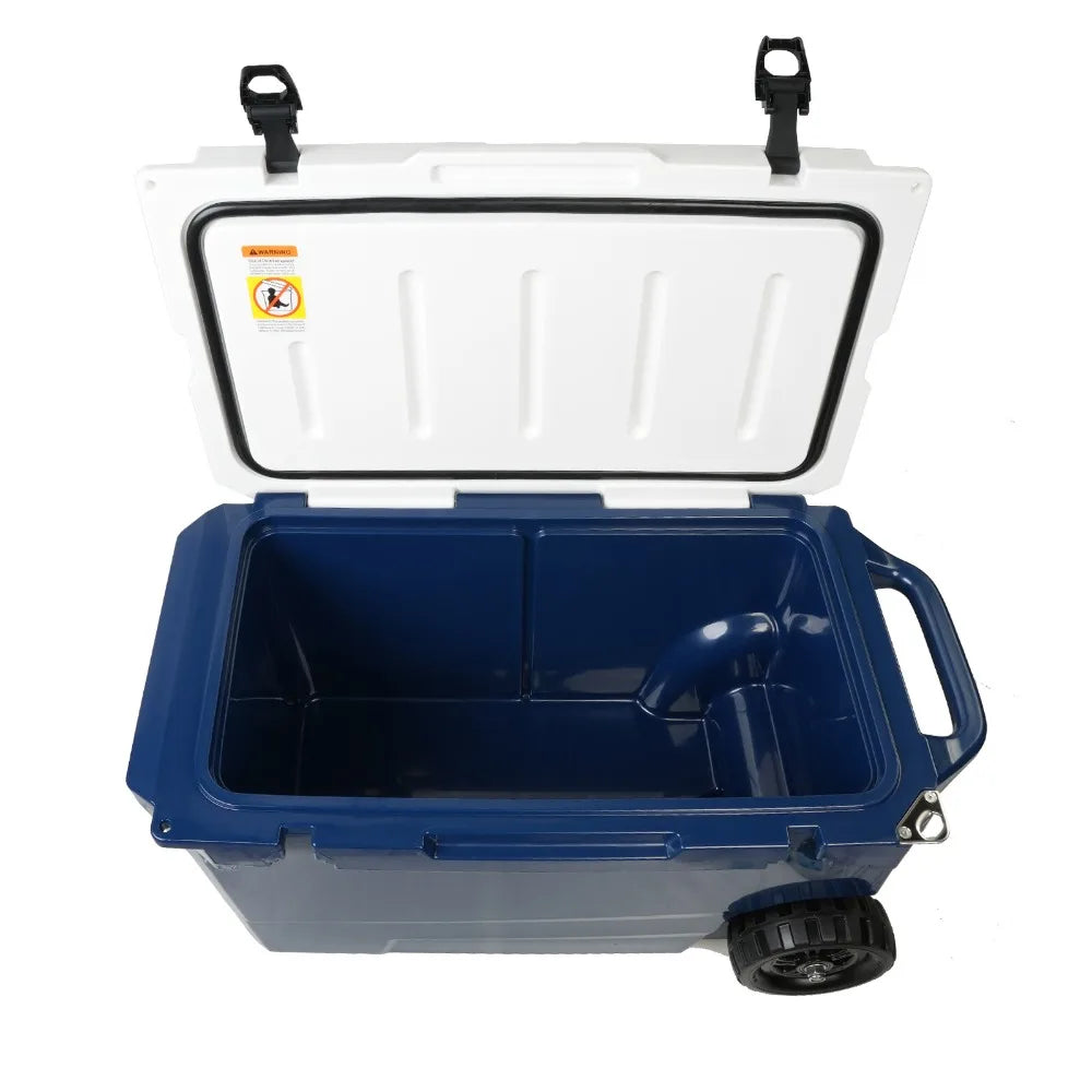 VILOBOS 50 Qt Portable Cooler Box Wheeled Ice Chest Camping Fishing BBQ Picnic
