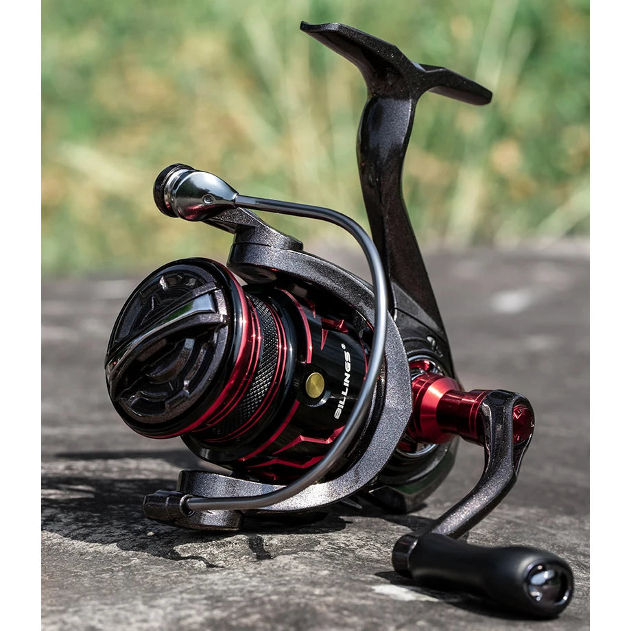BILLINGS Spinning Reel 6KG Max Drag 5+1BB Double Metal Spool 5.1:1 Gear Ratio Double Rocker No Gaps Fishing Reels for Freshwater