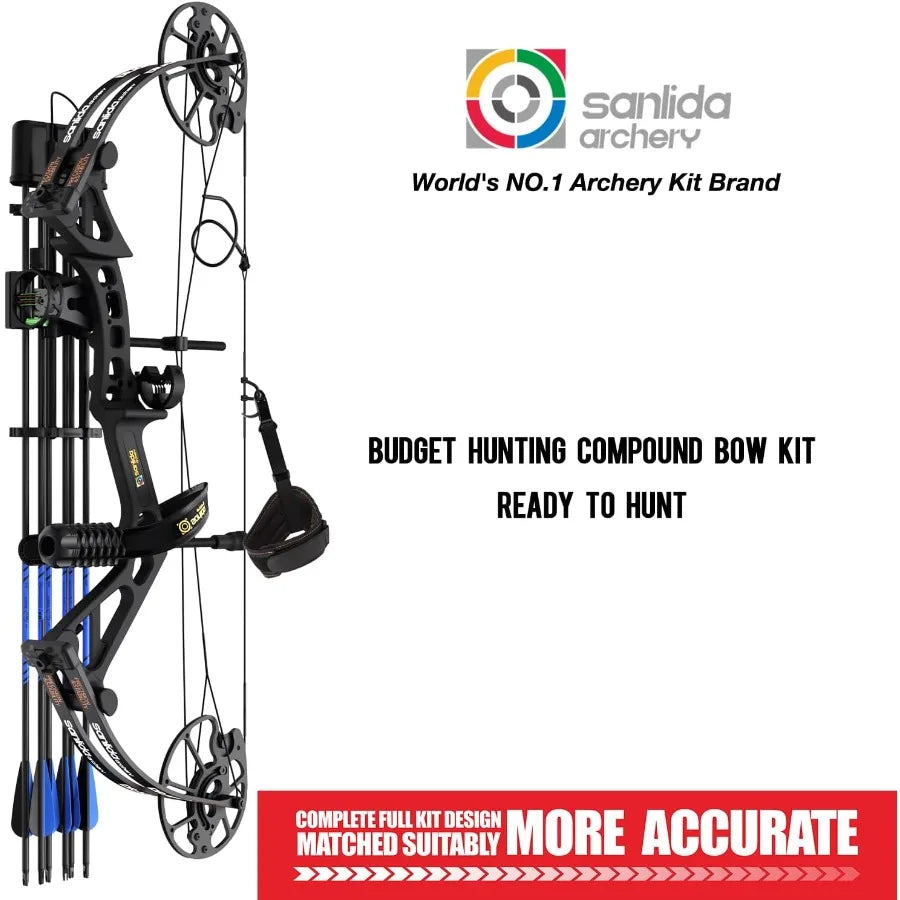 Dragon X7 Ready to Hunt Compound Bow Package for Adults Archery Compound Bow and Arrow Set 070 Lbs Draw Weight No Bow P