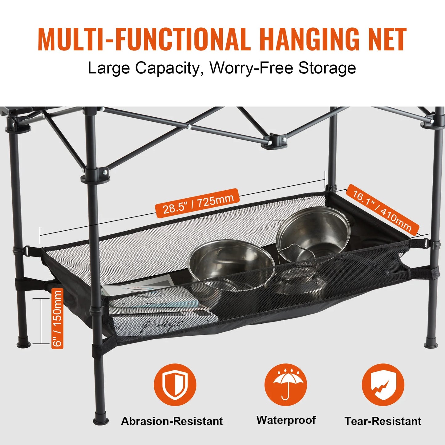 220/66lbs Outdoor Camping Folding Table Picnic Equipment W/Black Storage Bag Aluminum Alloy Chicken Roll Table BBQ Desk