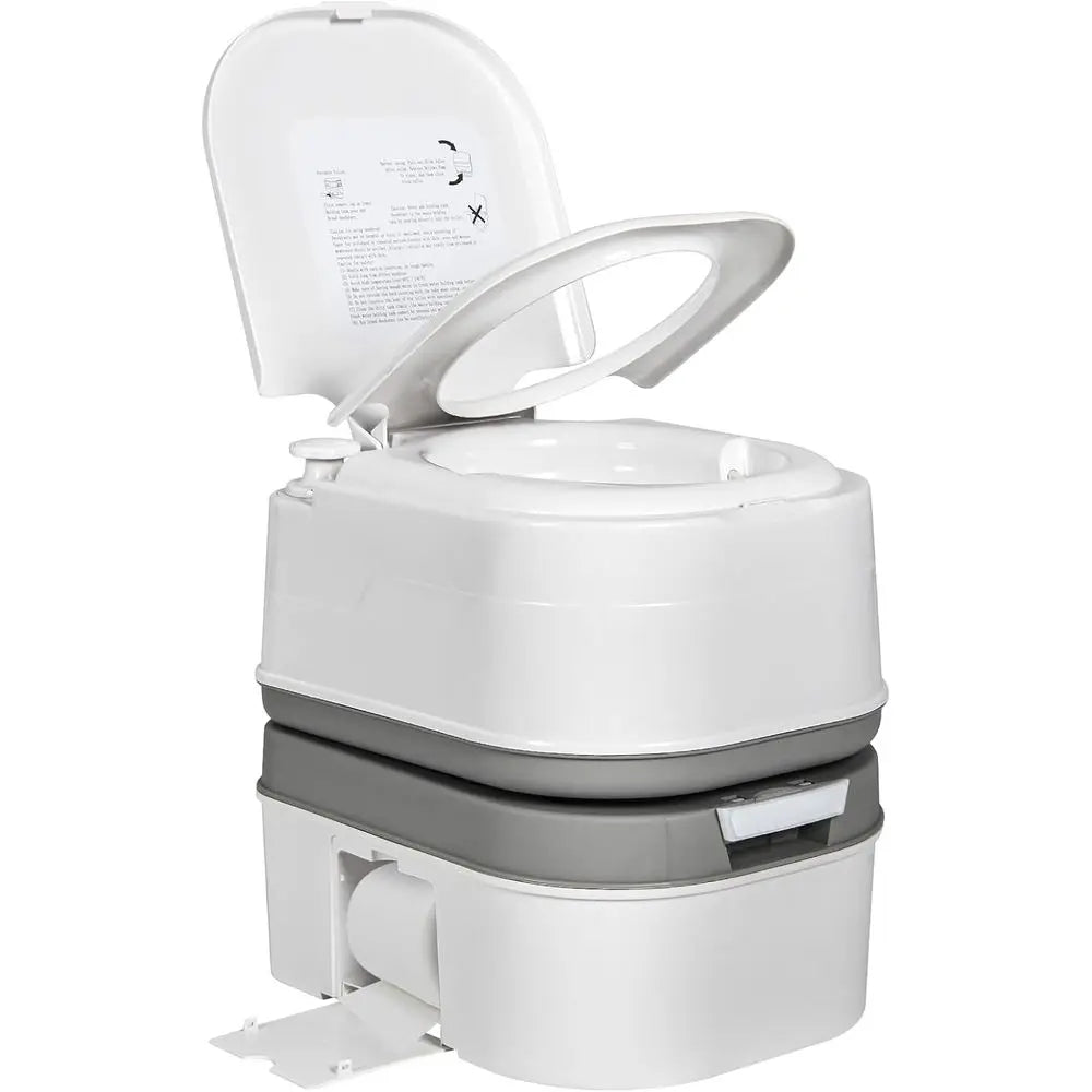 Portable Toilet 6.34 Gallon Camping Porta Potty with Paper and Detergent Collection, Leak-Proof Outdoor RV Porta Potty with Leve
