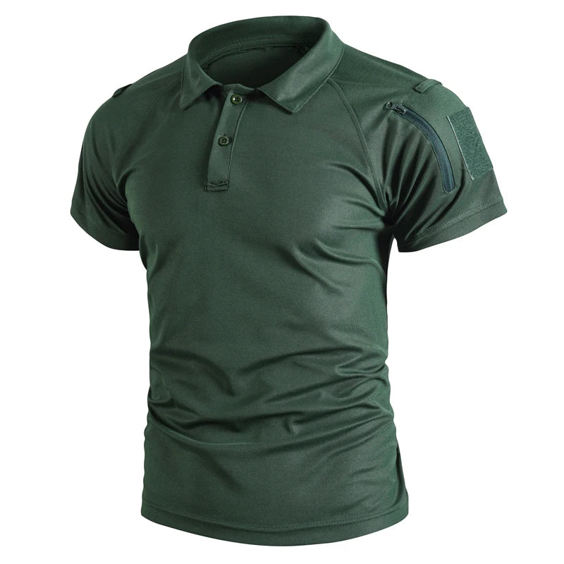 Men's Summer Tactical Sport Military Shirt Quicky Dry Combat Breathable Elastic Pullerover Hiking Camping Climbing Tops Tees