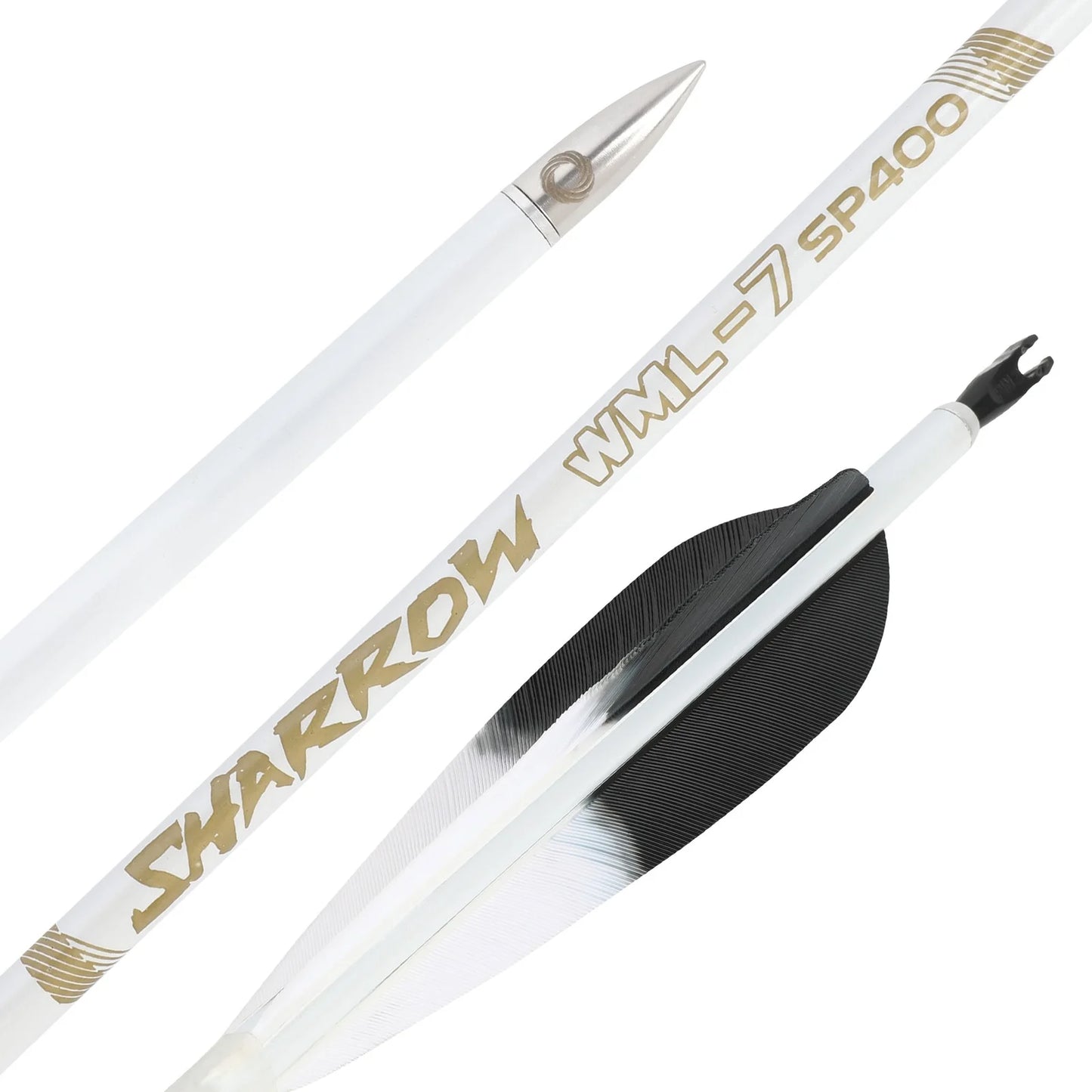 32inch Archery Pure Carbon Arrow 6pcs Arrows Spine 500 Shaft +/- 0.003 Recurve Compound Bow Hunting Shooting Target Arrows,6pcs