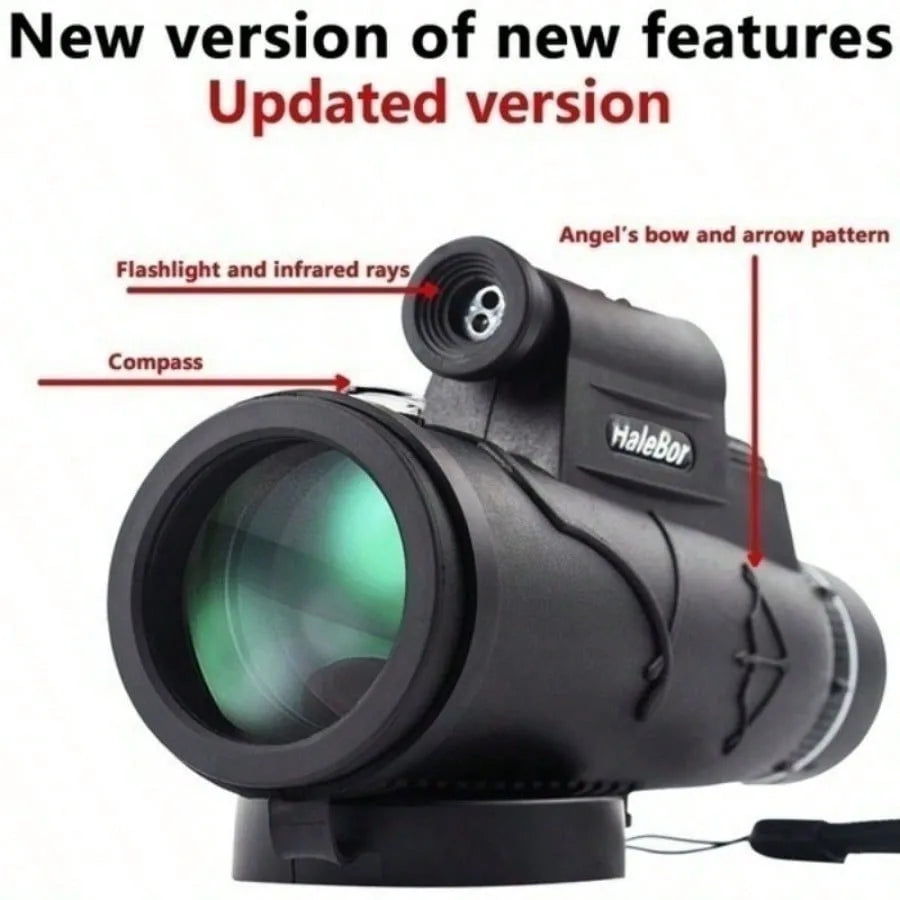 Extra Long 9800M/300000M Compass Flashlight  Night Vision High Angle Monocular Telescope Laser Hiking Travel Portable Telescope