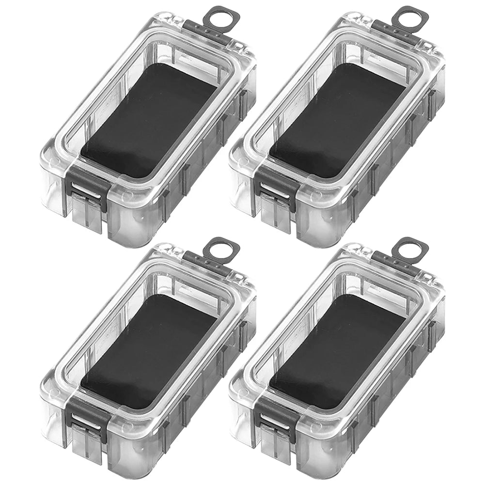 1-4Pcs Expandable Fishing Tackle Box Fishing Tool Box with Magnetic Function Fishing Hardware Toolbox Luminous Fishing Accessory