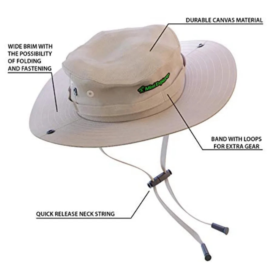 Explorer Vest and Hat Costume - Backyard Safari Cargo Vest Kid Outdoor Activity - Gifts for Young,Boys and Girls Ages 3-6