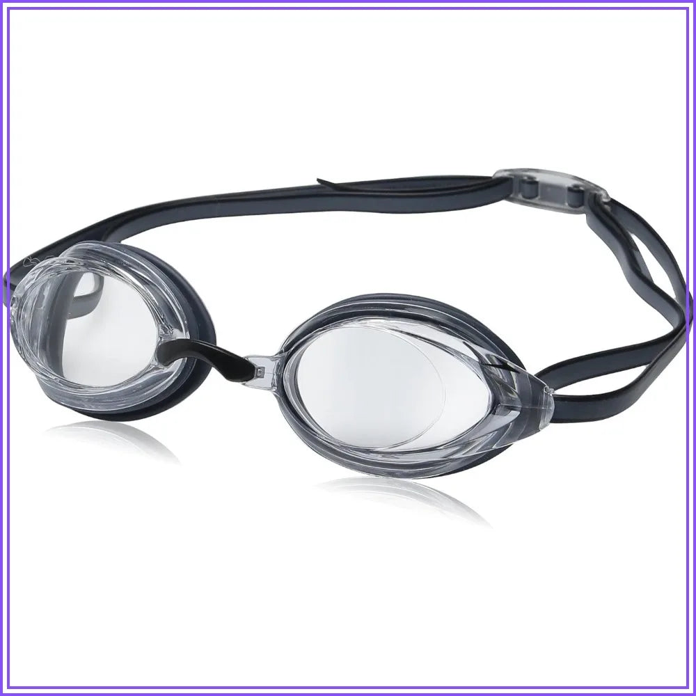 Unisex Swim Goggles with Wide Panoramic Lens, UV Protection & Anti-Fog
