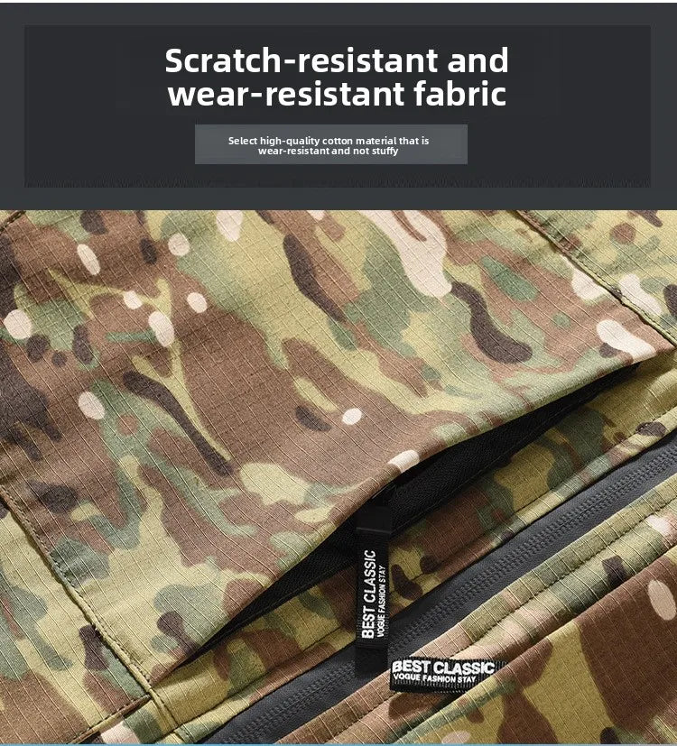 Men's Tactical Camouflage Softshell Hoody Jacket Waterproof Outdoor Hiking Camping Bomber Style for Active Wear
