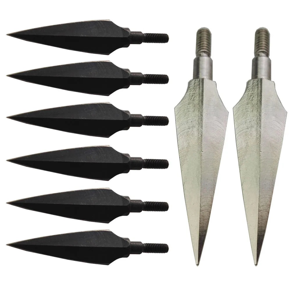 Broadheads12/24pcs 150 Grain Traditional Stainless Steel Screw-in Arrow Tips for Archery Outdoor Hunting Shooting Accessories
