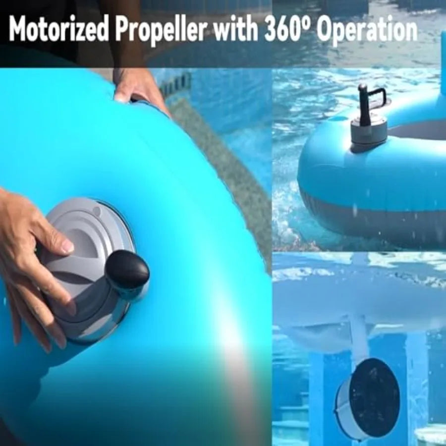 Inflatable River Tube Float for Adults Heavy Duty Motorized Floating Tube with Backrest for Summer Water Party Beach