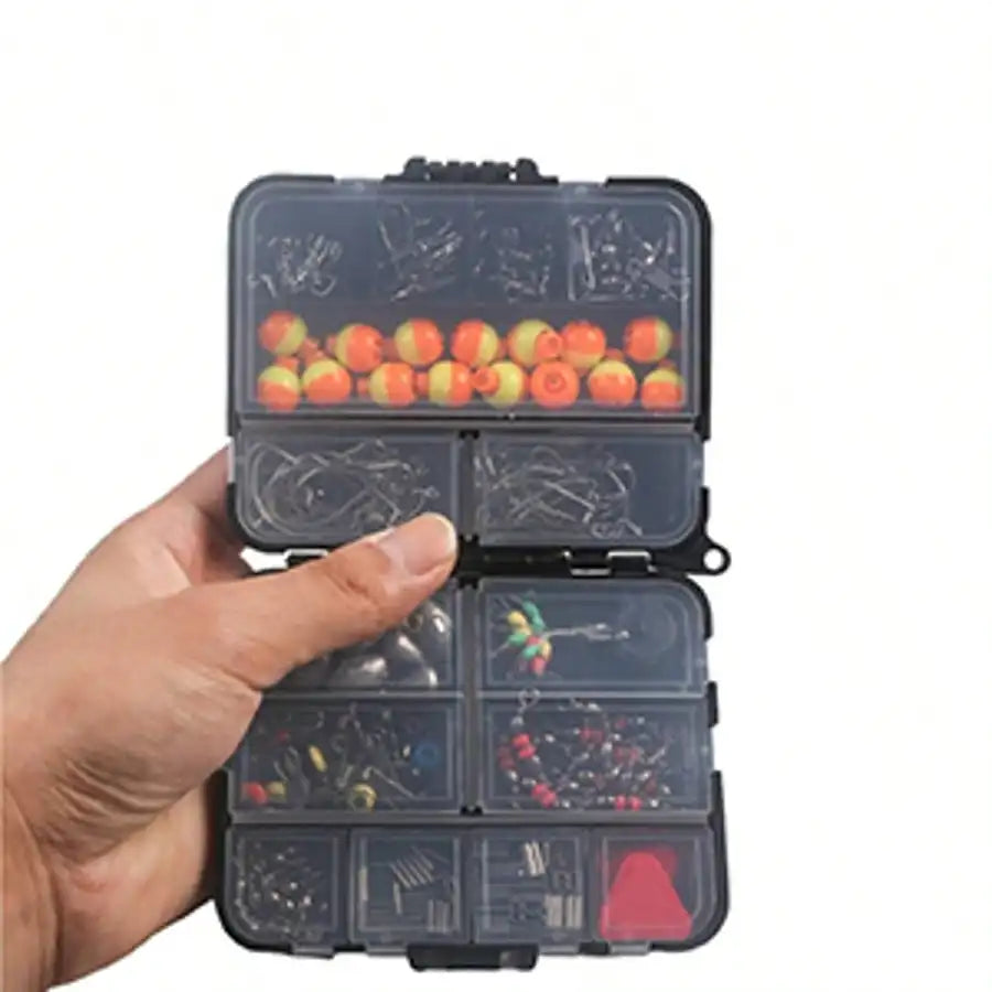 264pcs Ultimate Lure Fishing Tackle Set - Portable Complete Kit With Crank Hooks, Swivels, Sinkers & Various Accessories For Anglers Fishing Gear, The Perfect Christmas Gift For Winter Fishing, Night Fishing