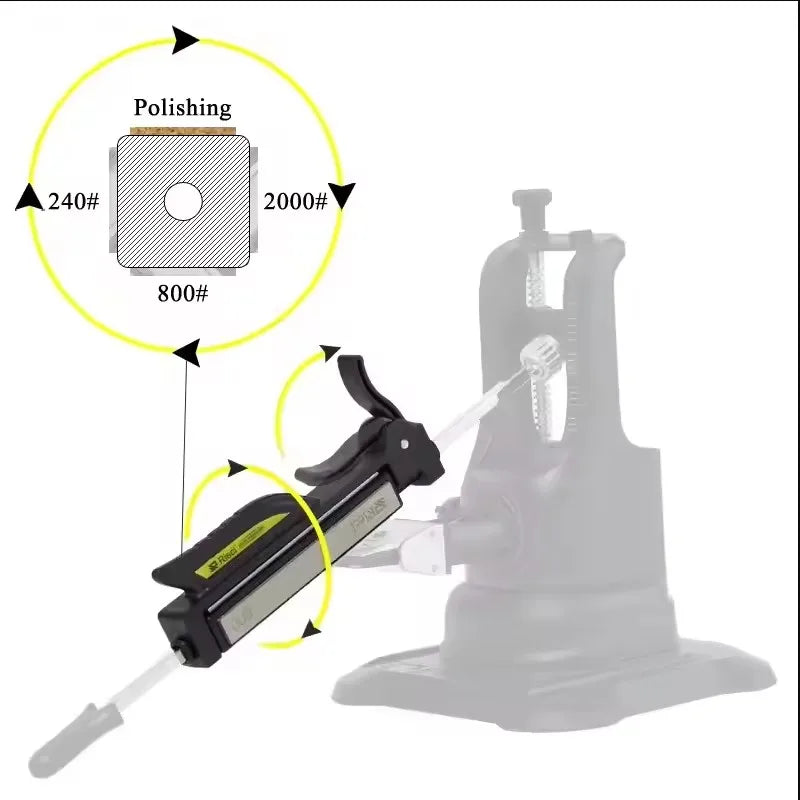 Rieci Professional Fixed Angle Knife Sharpener Diamond Sharpening Stone Kitchen Knife Sharpening Blades Auxiliary Tool System